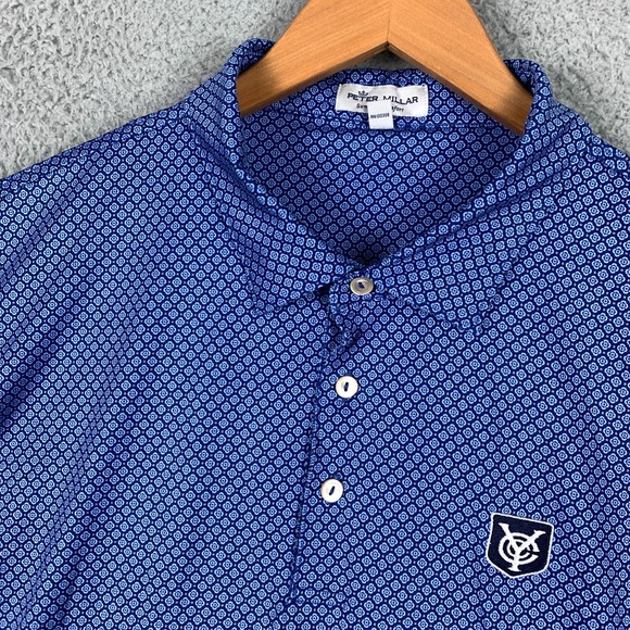 Peter Millar Other - Peter Millar Summer Comfort Yellowstone Polo Men's XL Blue Golf Shirt Brooks